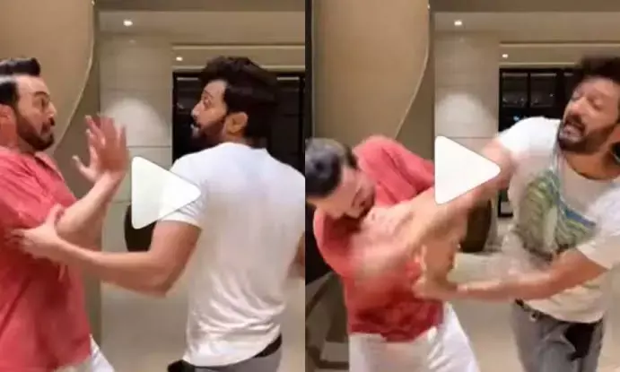 रितेश देशमुख की हुई हाथापाई, सामने आया VIDEO... पत्नी को चांटा मारने का लिया बदला....