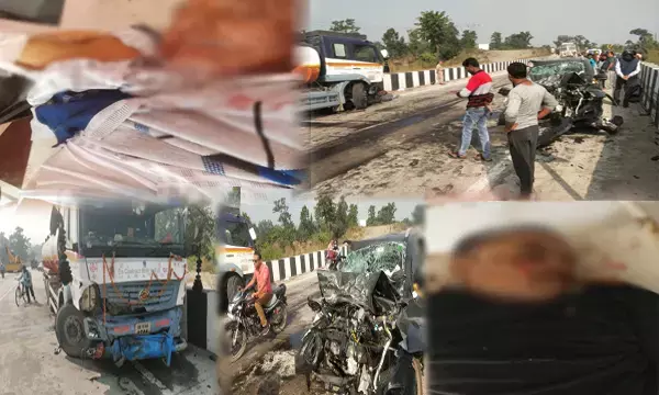 कार टैंकर की भिड़ंत दो की मौत :.. सड़क हादसे में सरगुजा ने राजनीति की युवा संभावना खोई.. संजीत सिंह की मौत
