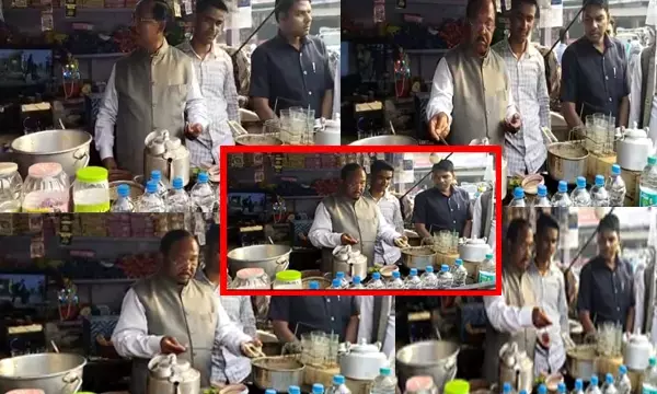 VIDEO राज्यसभा सदस्य नेताम ने गुमटी में बनाई चाय.. समर्थकों को पिलाया और बोले -बतावल जाई..का हाल बा.. चाय ठीक बनल न
