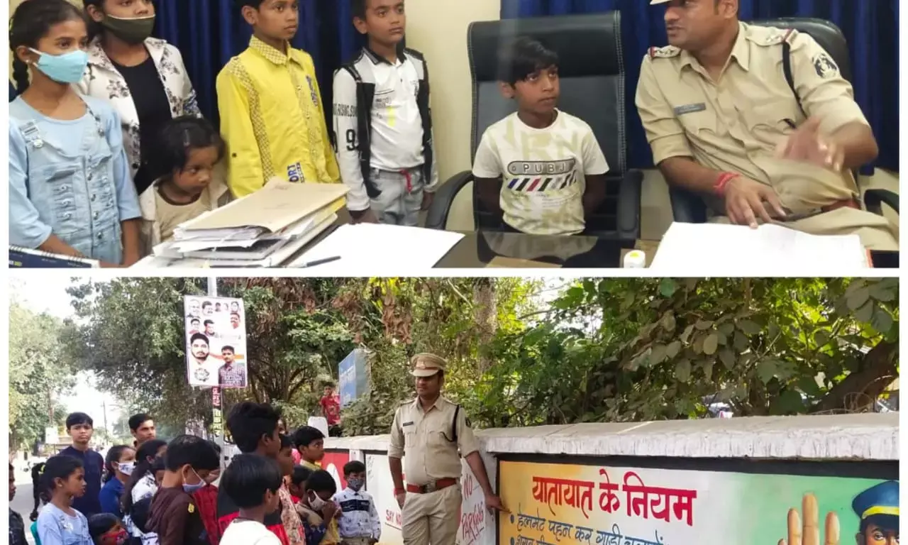 *बाल दिवस पर पुलिस का अनूठा नवाचार*: बिलासपुर में कप्तान दीपक झा ने बच्चों से कराया कक्ष का लोकार्पण तो मनेंद्रगढ़ में ग्रामीण बच्चों को घुमाया गया थाना..सन्नी को बनाया गया थाना प्रभारी