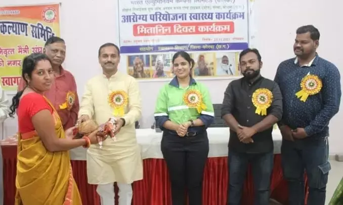 बालको की आरोग्य परियोजना के अंतर्गत हुआ मितानिनों का सम्मान