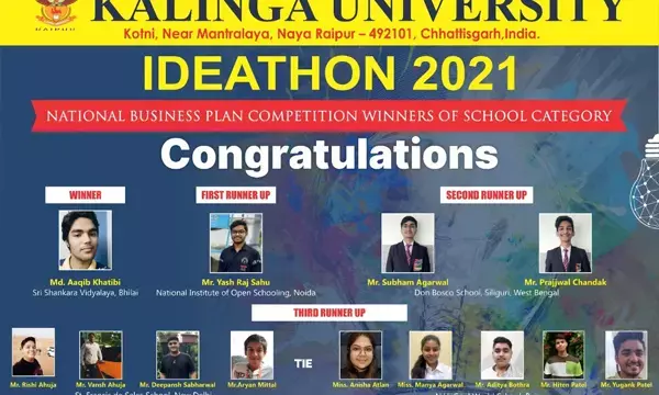 कलिंगा विवि में बिजनेस प्लान प्रतियोगिता आईडिएथान का आयोजन संपन्न। सर्वक्षेष्ठ प्रतियोगियों ने जीती एक लाख से ज्यादा की नगद राशि.....