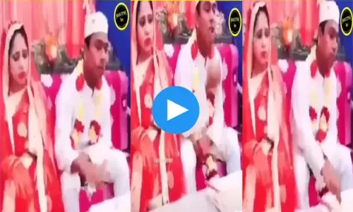 दुल्हन को टेंशन में देख दूल्हा गपागप खाता गया रसगुल्ला, तभी जो हुआ बेचारे ने सोचा ना होगा... देखें VIDEO