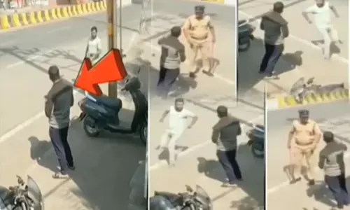 VIDEO: चोर को पुलिस ने दौड़ाया...तो छिपने के लिए मांगी हेल्प तो बचाने वाले व्यक्ति की ही मार ली पॉकेट...