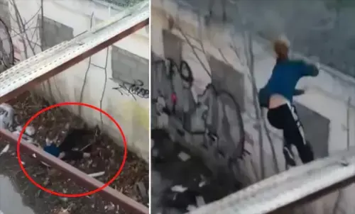 खतरनाक वीडियो: स्टंट दिखाना शख्स को पड़ा महंगा, कई फीट ऊंचाई से नीचे गिरा... देखें