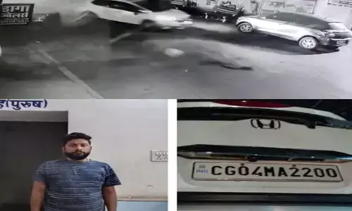 CG-एक्सीडेंट दिल दहला देने वाला वीडियो: तेज रफ्तार कार ने गुपचुप वाले सहित चार को रौंदा...एक की मौत...