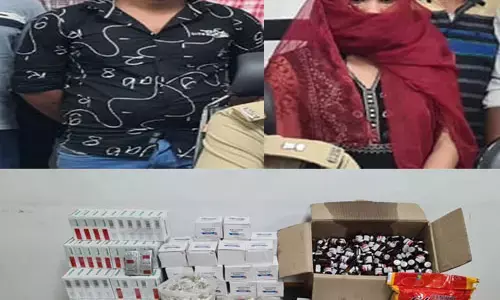 नशे का इंजेक्शन घर पर बेच रही थी युवती... पुलिस ने पांच को किया गिरफ्तार...भारी मात्रा में टैबलेट और इंजेक्शन भी जब्त