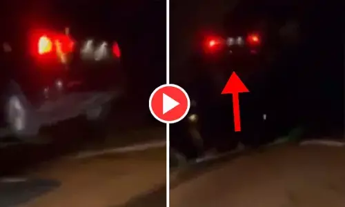 पलक झपकते ही शख्स ने हवा में उड़ा दी लग्जरी कार, कैमरे में हुआ रिकॉर्ड... देखें विडियो