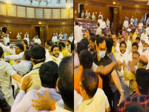 VIDEO: विधानसभा में मारपीट: आपस में विधायक भिड़े, MLA को लगी चोट, फाड़े गए कपड़े... कई BJP विधायक सस्पेंड