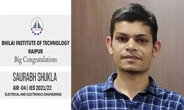 बीआईटी रायपुर के छात्र ने यूपीएससी में हासिल किया 4th रैंक...