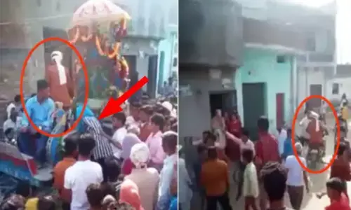 VIDEO: दूल्हे को प्रेमिका ने की धुनाई, तो बारातियों ने प्रेमिका को पीटा... फिर तीनों पक्षों में चले जमकर लात घूंसे... देखें