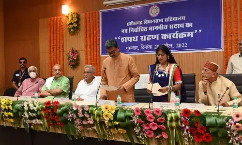 CG MLA का छत्तीसगढ़िया लुक: ठेठ देसी लुक में पुतरी, नागमोरी और ऐंठी पहनकर विधानसभा पहुंची यशोदा वर्मा, छत्तीसगढ़ी में ली शपथ; सीएम बोले...