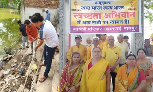 रायपुर को स्वच्छतम शहर बनाने महा अभियान, नगर निगम के साथ कई एनजीओ जुटे तालाब सफ़ाई में