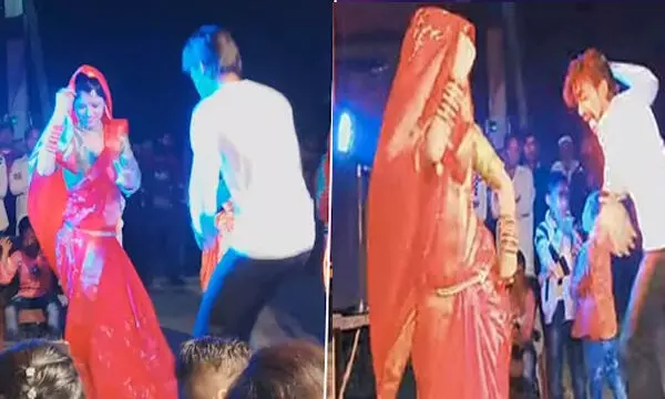 VIDEO: भाभी ने देवर के साथ लगाए जबरदस्त ठुमके, गांव में मचाया धमाल... देखें VIDEO: भाभी ने देवर के साथ लगाए जबरदस्त ठुमके, गांव में मचाया धमाल... देखें