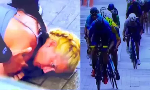 रेस जीतते ने की ख़ुशी में किया ऐसा कांड, अपनी बीवी को ही कर दिया बेहोश... देखें वीडियो