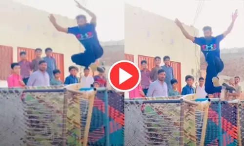 चारपाई में स्टंट: इसे देख बड़े-बड़े स्टंटमैन रह जाएंगे दंग, चारपाई में लगाई लंबी छलांग... देखें वीडियो