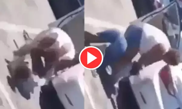 VIDEO- धांसू फाइट: बीच सड़क में दो महिलाएं आपस में भिड़ीं, WWE की तरह स्टंट मारती हुई दिखीं...