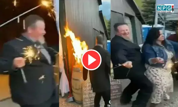नशे में धुत्त शख्स ने शादी के मंडप में लगाई आग, VIDEO सोशल मीडिया पर तेजी से हुआ वायरल... देखें