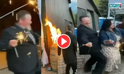 नशे में धुत्त शख्स ने शादी के मंडप में लगाई आग, VIDEO सोशल मीडिया पर तेजी से हुआ वायरल... देखें