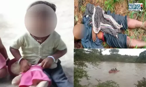 एनीकट से बाइक में पिता के साथ नदी पार कर रहा 4 साल का मासूम नदी में बहा, बाइक के पुल से नीचे गिरने पर युवक की मौत