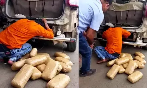 उड़ीसा से छतीसगढ़ के रास्ते मध्यप्रदेश ले जाया जा रहा गांजा पकड़ाया, डिक्की के निचे बने चेम्बर में हो रही थी तस्करी