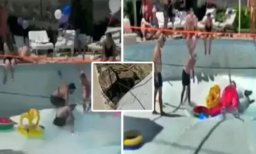 स्वीमिंग पूल में खुला मौत का दरवाजा, पार्टी कर रहे एक शख्स की मौत...50 फुट नीचे से निकाली गई लाश