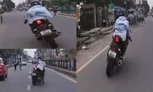 सड़क हादसा अलर्ट: शख्स को बाइक स्टंट पड़ा भरी, खतरे में डाल आपकी जान... देखें