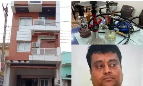 होटल के बेसमेट में हुक्का पिलाते गिरफ्तार हुआ होटल संचालक, हुक्का पाट भी हुआ जब्त