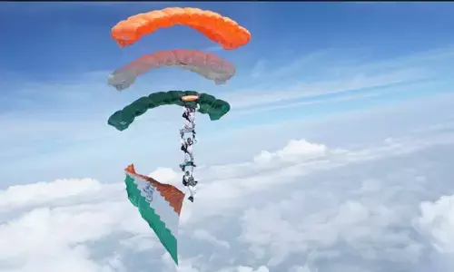 भारतीय वायुसेना की आकाशगंगा स्काईडाइविंग डिस्प्ले टीम की 35वीं वर्षगांठ