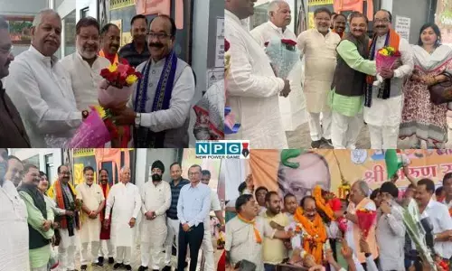 नए प्रदेश अध्यक्ष अरुण साव का एयरपोर्ट में भव्य स्वागत... पूर्व मंत्री, विधायक, पार्टी नेता सहित बड़ी संख्या में कार्यकर्ता रहे शामिल