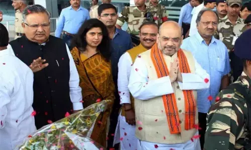 Amit shah in Raipur: केंद्रीय मंत्री शाह पहुंचे, माथुर और मांडवीय के साथ प्रदेश मुख्‍यालय में ले रहे बैठक, इन मुद्दों पर होगी चर्चा