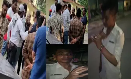 CG कॉन्स्टेबल को महिला ने बीच सड़क में मारा थप्पड़... इधर ठेकेदार संघ के अध्यक्ष की दबंगई का VIDEO आया सामने