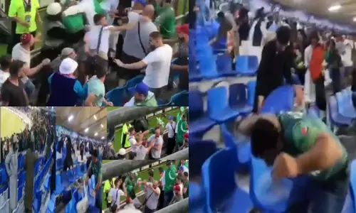 Asia Cup Video:  AFG vs PAK फैंस के बीच जमकर चले लात घूंसे, एक दूसरे को कुर्सियों से पीटा... देखिए वीडियो....
