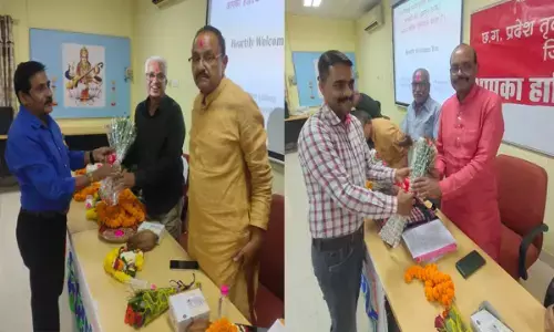 चंद्रा बने अध्यक्ष: छत्तीसगढ़ प्रदेश तृतीय वर्ग शासकीय कर्मचारी संघ के जीआर चंद्रा बने अध्यक्ष, तिवारी ने सौंपा कार्यभार