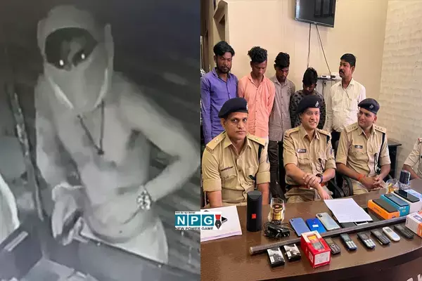 CCTV वीडियो- शटर तोड़ कर मोबाइल दुकान में घुसे बदमाश, फिर करने लगे...