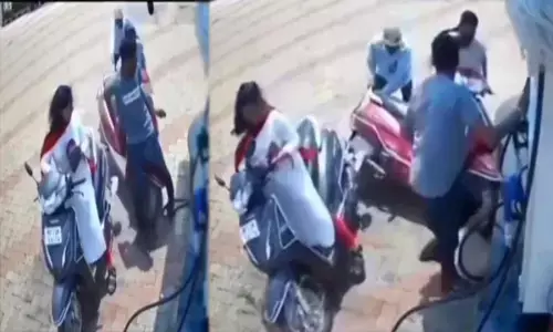 Viral Video: पेट्रोल पंप पर पापा की परी ने मचाया गदर, पहले कर्मचारी को ठोका... और फिर...
