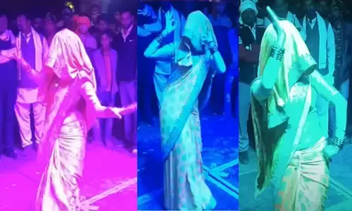 दुल्हन का डांस VIDEO: घूंघट ढांककर ऐसा जोरदार नाचीं नई नवेली दुल्हन, देखने वाले देखते ही रह गए!... लोग बोले- सपना चौधरी...