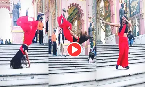 Video Viral: लाल साड़ी में लड़की ने दिखाया गजब की कलाबाजी, धांसू स्टंट देख लोगों की निकली चीख, बोले- Omg, ऑसम यार