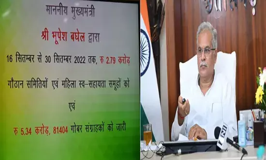 दीपावली के पहले गोबर विक्रेताओं के खाते में आएगी 1800 करोड़ रूपए... 17 अक्टूबर को CM भूपेश करेंगे किसान न्याय योजना, भूमिहीन कृषि मजदूर और गोधन न्याय योजना की राशि का भुगतान...