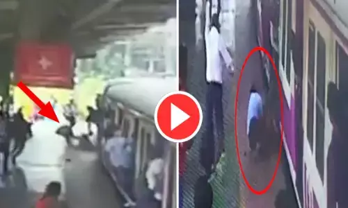 चलती ट्रेन से गिरा बच्चा: मौत के मुंह से RPF जवान ने यूं बचाई जान...देखें वीडियो