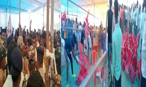 CG में सीमेंट प्लांट की जनसुनवाई में तोड़फोड़: ग्रामीणों का गुस्सा देख भाग खड़े हुए अधिकारी, पुलिस को भांजनी पड़ी लाठी