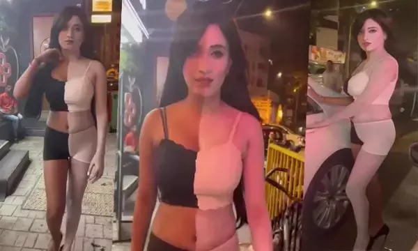 VIDEO-चेहरे पर पाउडर लगा, ब्रा-शॉर्ट्स पहन... बीच रोड पर पहुंची Manya Singh, लोगों ने कर दिया ट्रोल...