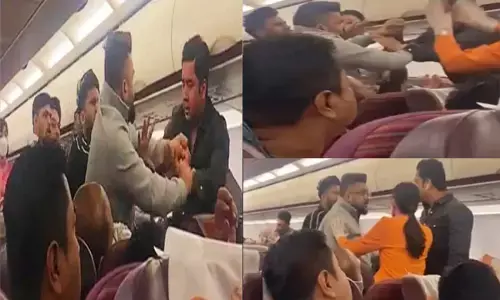 उड़ती फ्लाइट में यात्रियों के बीच मारपीट, जमकर चले लात-घूंसे, देखिए फाइट का वीडियो
