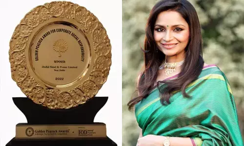 जिन्दल स्टील एंड पावर को गोल्डन पीकॉक सीएसआर अवार्ड