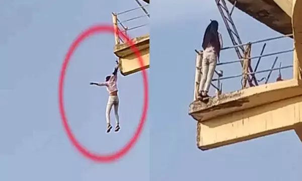 CG-टंकी से कूदी लड़की: फोन में बात करते करते चढ़ गई 50 फिट ऊंची टंकी में, फिर लगा दी छलांग