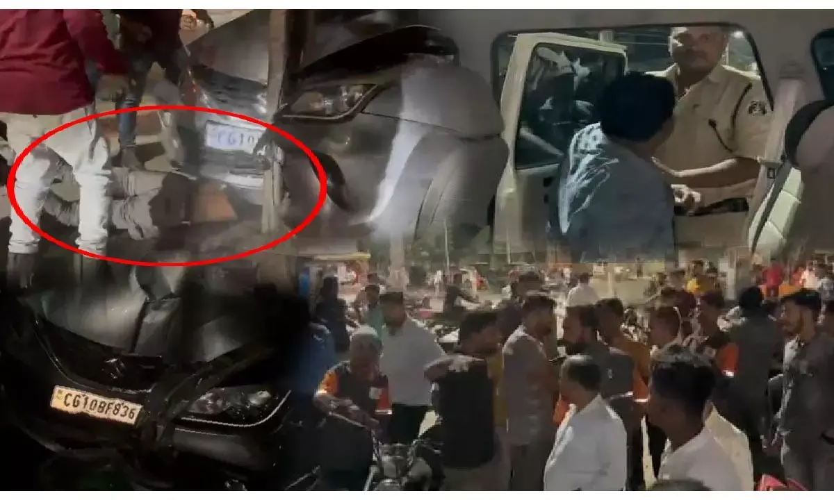 Bilaspur News: कार ने युवक को बीस मीटर तक घसीटा, नशेड़ी युवक दो युवतियों को बैठाकर चला रहा था कार, लोगों ने जमकर पीटा...