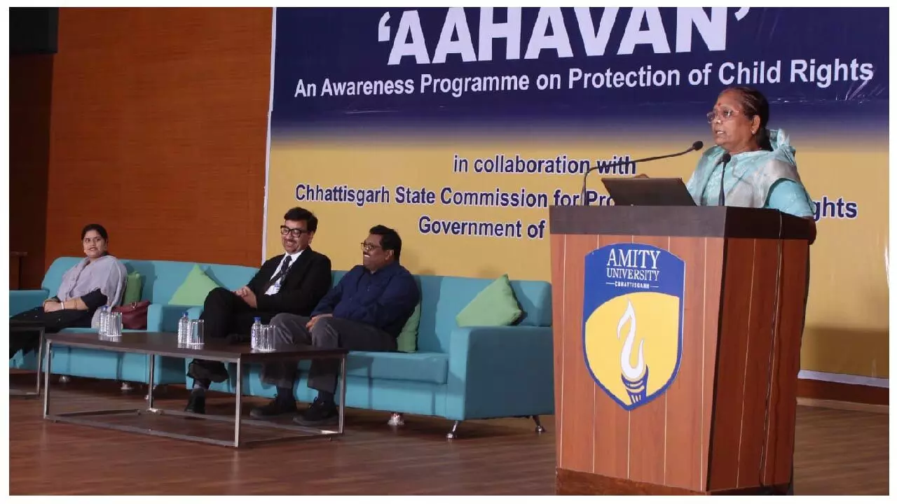 बाल अधिकारों की रक्षा में युवाओं की सक्रिय भूमिका होती है- तेजकुंवर नेताम, अध्यक्ष बाल अधिकार संरक्षण आयोग,  एमिटी युनिवर्सिटी रायपुर में आहवान कार्यक्रम आयोजित...