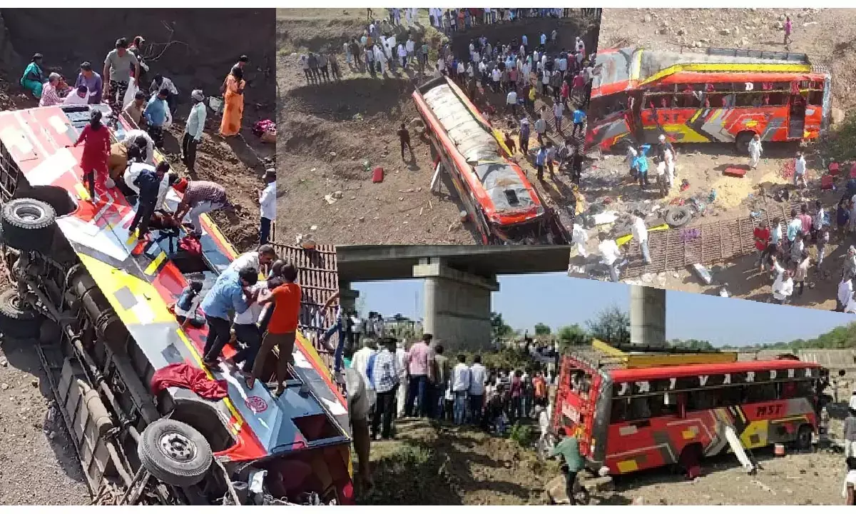 MP Khargone Incident Updates-ब्रेकिंग: 20 यात्रियों की मौत...तेज रफ्तार, ओवरलोडेड, फिर रेलिंग तोड़कर पुल से नीचे गिरी बस, मृतकों में बच्चे महिला पुरुष...