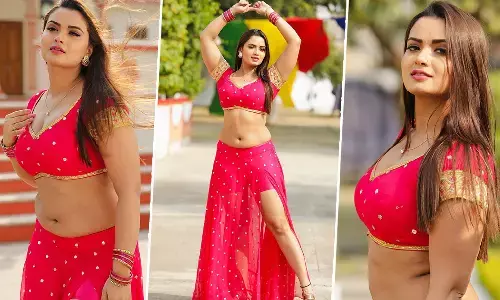 Neelam Giri Desi Dance: भोजपुरी एक्ट्रेस नीलम गिरी ने किया रेड साड़ी में देसी डांस, देसी भाभी बन कर लूटा फैंस का दिल