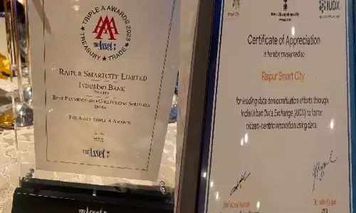 हांगकांग में हमर रायपुर हुआ सम्मानित: स्मार्ट सिटी के “डिजिटल डोर नंबर“ प्रोजेक्ट को मिला इंटरनेशनल अवार्ड, राष्ट्रीय स्तर पर भी वाहवाही